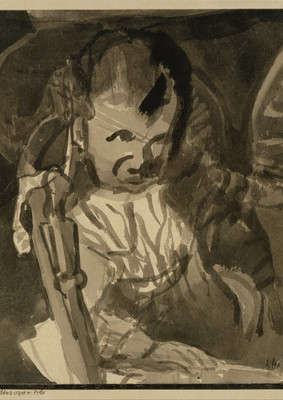 Sketch of Felix Klee-A3 size 29.7x42cm Decor Art Canvas Print Poster