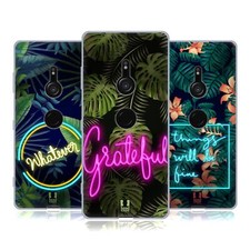 FUNDA HEAD CASE DESIGNS TIPOGRAFÍA TROPICAL GEL SUAVE PARA TELÉFONOS SONY 1