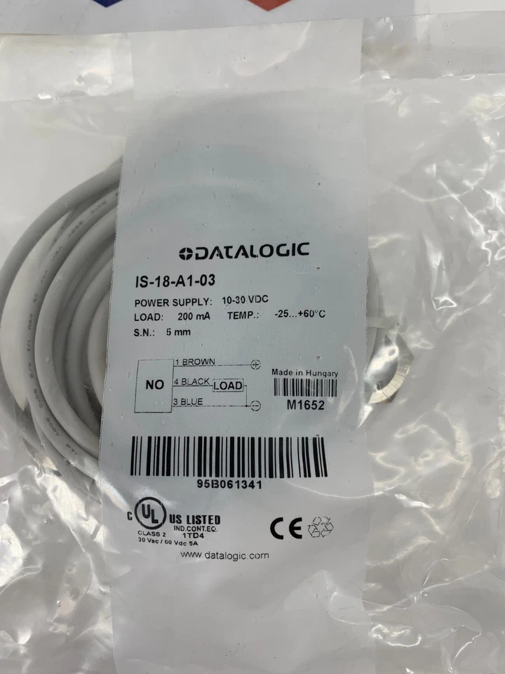 Datalogic得利捷IS-18-A1-03 95B061341接近传感器10-30VDC 200mA负载 — 第 2/3 张图片
