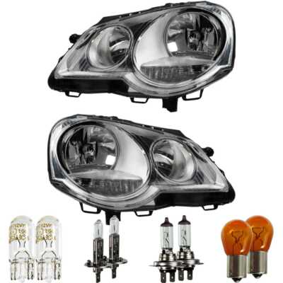 Scheinwerfer Set Satz für VW Polo 9N3 Bj. 05-09 Osram H7/H1 + Motoren