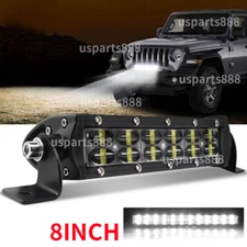 8"inch LED Light Bar 800W Dual Row Flood Spot Combo Fog Offroad Work Driving SUV