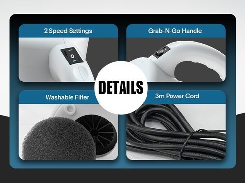 XPOWER A-2S Pulitore Elettrico Ultraleggero Bianco Rimozione Polvere PC Senza Fatica - Foto 14 di 24