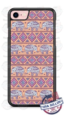 Elephant Aztec Design Phone Case Cover For iPhone 12 Pro Max Samsung s21 Google