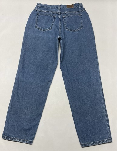 Vintage LL Bean Tapered Relaxed Fit High Rise Jeans 14 30x29 Made In USA 90s - Picture 2 of 13