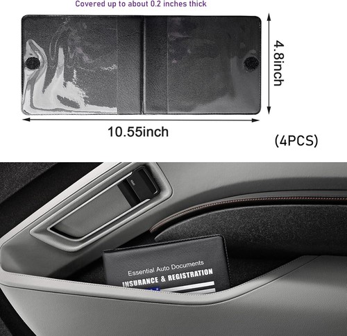 4 Pcs Car Registration and Insurance Holder with Closure for License Document - Picture 3 of 8