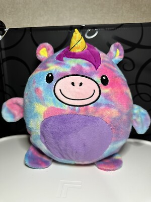 Huggle Pets Rainbow Unicorn Plush and Hoodie Purple Faux Fur Pillow