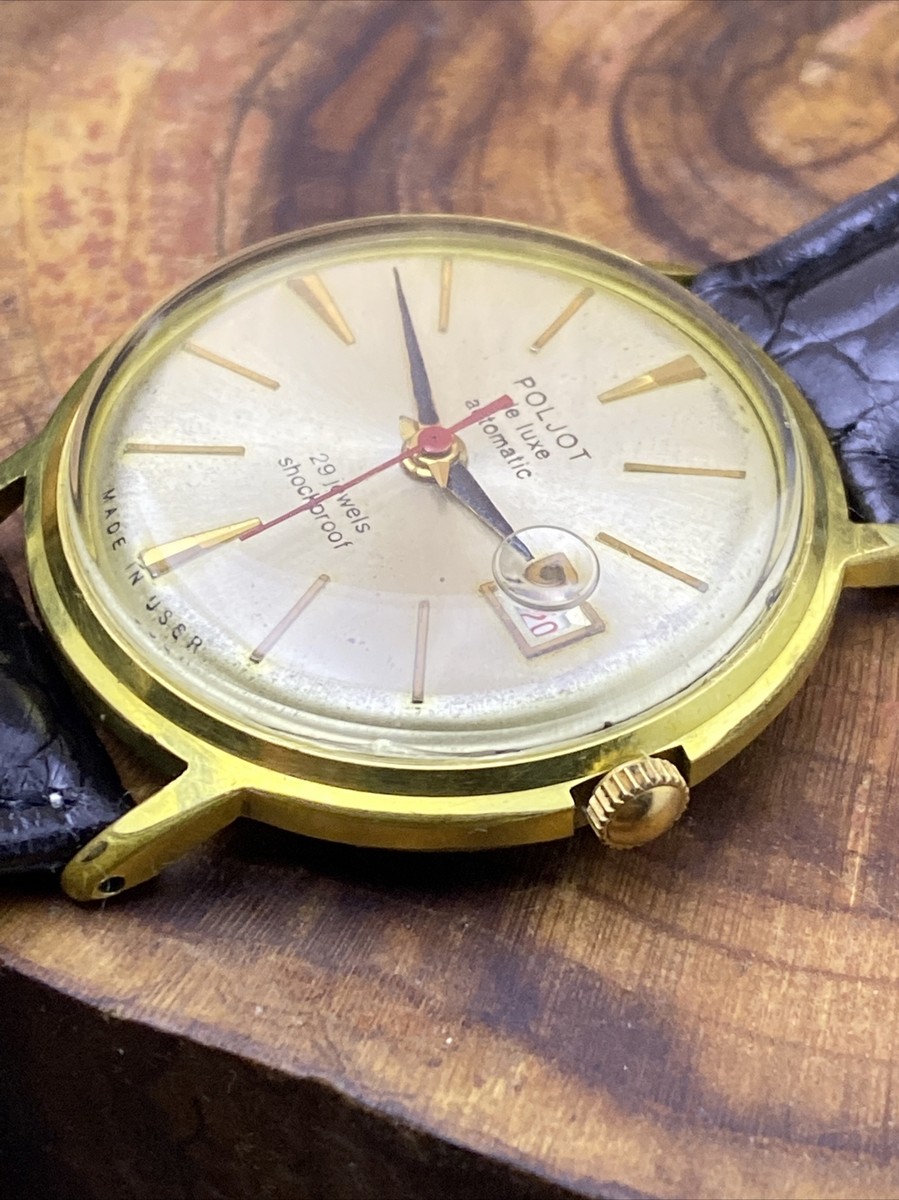 POLJOT DE LUXE AUTOMATIC 29 JEWELS 1MChZ vintage USSR Soviet watch