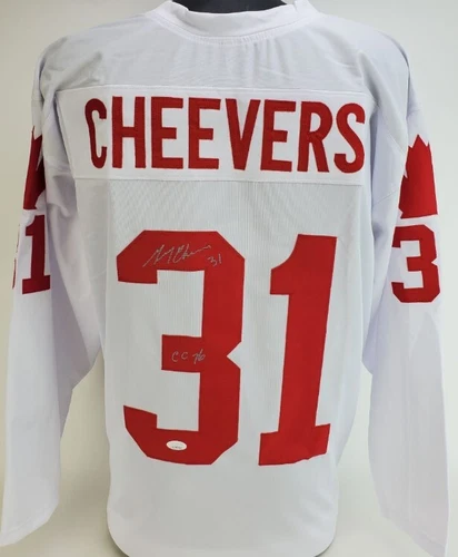 GERRY CHEEVERS Signed CC 76 Team Canada Custom Hockey Jersey (JSA Witness COA)