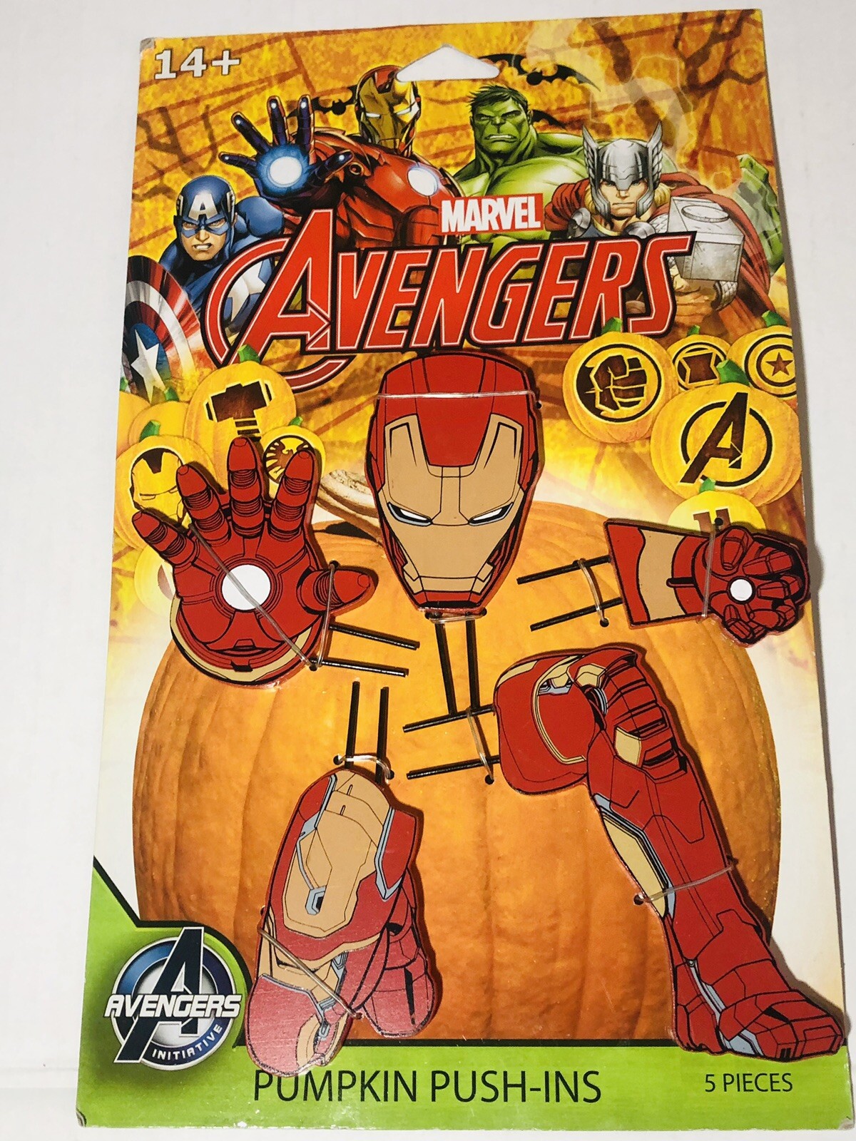Marvel Avengers Iron Man Pumpkin Push-Ins Decorating Kit Halloween