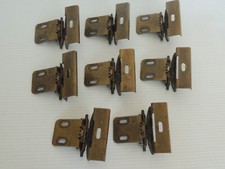 Vintage 8 pc  Mid Century Kitchen Brass Cabinet Hinges Hardware