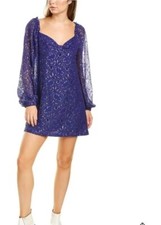 Endless Rose - Bonded Violet Lace Mini Dress Sz M