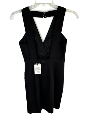 ANGL Womens Black Cut Out Back Sleeveless Asymmetrical Mini Dress Size  Small NWT | eBay