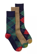GoldToe® Holiday Plaid Crew Socks  3 pair