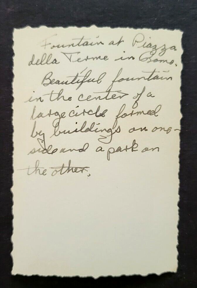 WWII Era Piazza Della Time Rome Italy Fountains Statue 1940s Photo by