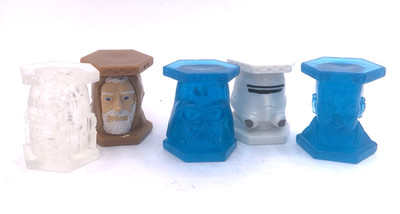 5 Star Wars Abatons Totems 3cm Figur Büste Maul R2-D2 Obi-Wan Vader Flametrooper