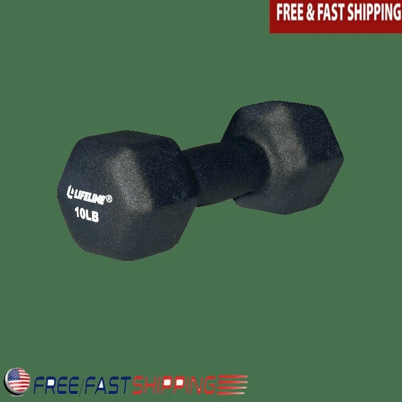 Hex Neoprene Dumbbells Non-Slip Grip Gym Training Equipment Weight Marked New