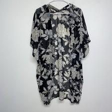Loveriche Long line Kimono Women's XL Floral Sheer Open Boho