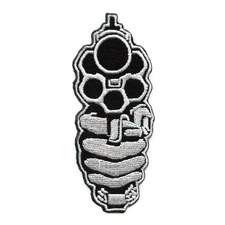 Gun In Hand Patch Single Revolver Embroidered Iron On