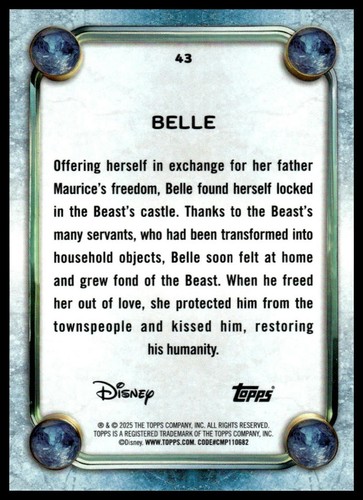 2025 Topps Disney Wonder Belle #43 Foil - Bild 2 von 2