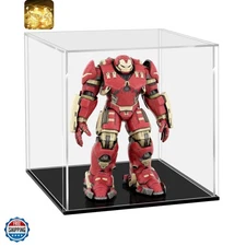 Acrylic Display Case, Assemble Small Showcase Display Box for Collectibles, w...