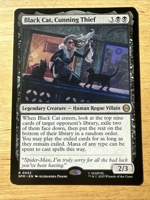 Black Cat, Cunning Thief Non- Foil R Marvel's Spider-Man 52 NM