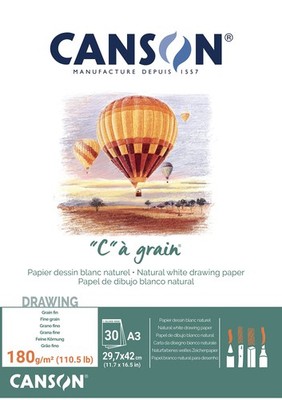 30 PCS C Grain A3 White Drawing Sketching Paper Pad 180g Fine Texture Glued