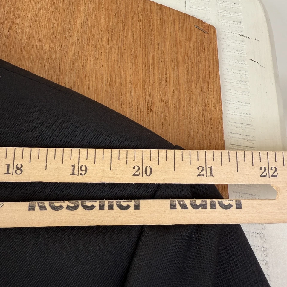 Lauren Ralph Lauren Suit Mens 48R Black 3 Button 100% Wool Pants 38x32 Pleated - Image 4 of 4