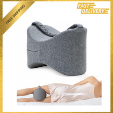 Knee Leg Pillow for Side Sleepers Memory Foam Contour Support with Strap for