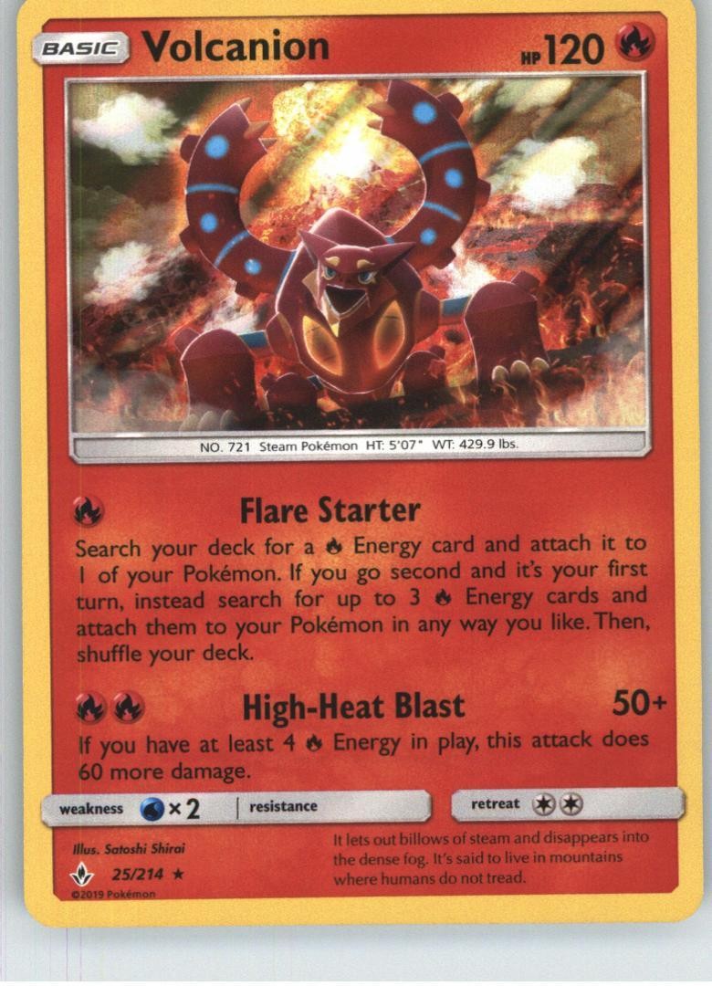 Volcanion SM - Unbroken Bonds [25/214] Holo Rare Holofoil NM Pokemon