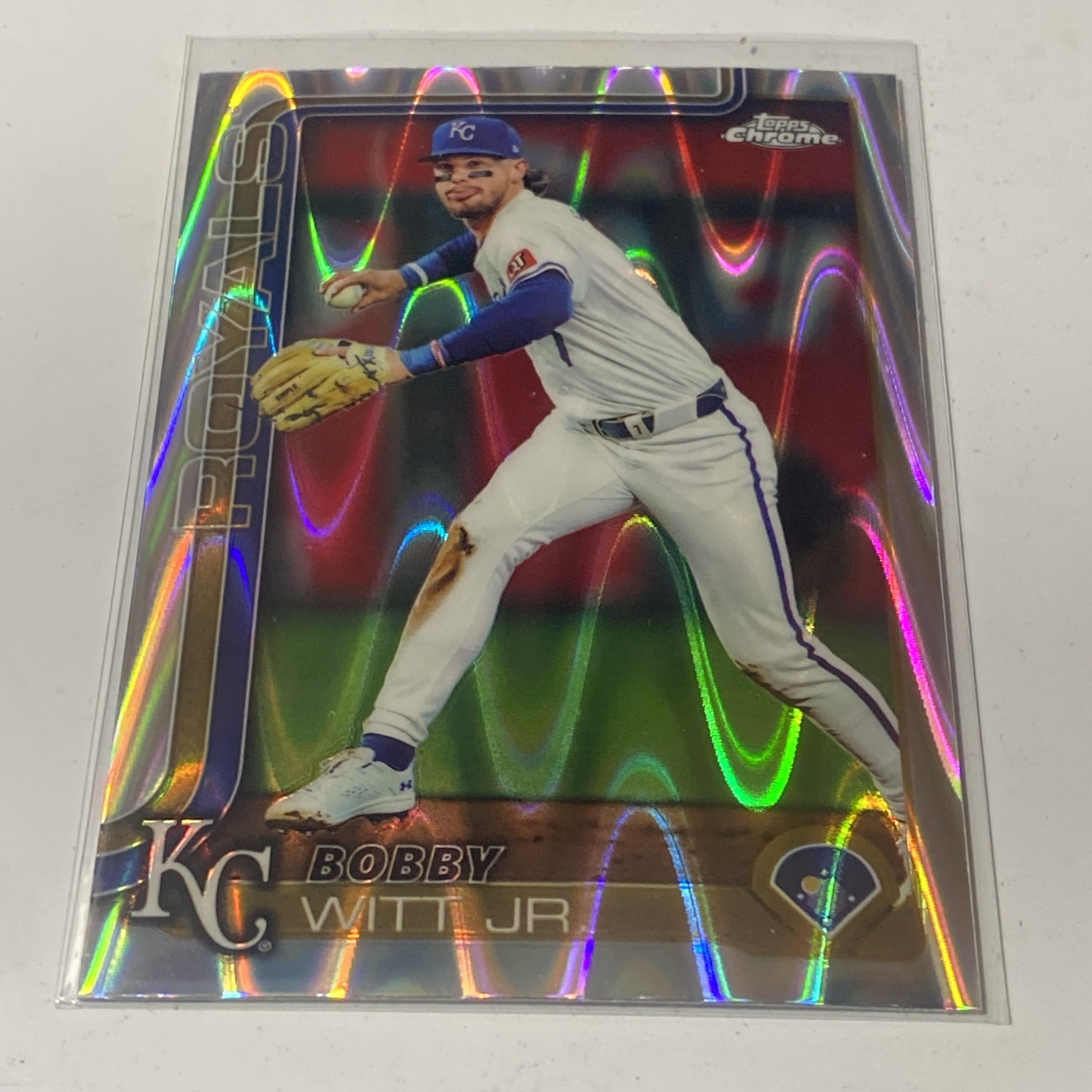 Bobby Witt Jr. 2025 Topps Chrome #93 Raywave Refractor Kansas City Royals