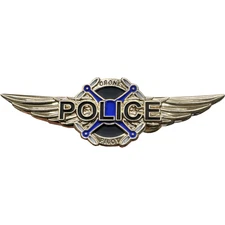KK-018 Police Drone Pilot Full size UAS FAA Commercial Wings pin for uniform wea