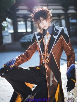 Anime Game Genshin Impact Zhong Li Costume Cosplay Role Clothing Party Dress