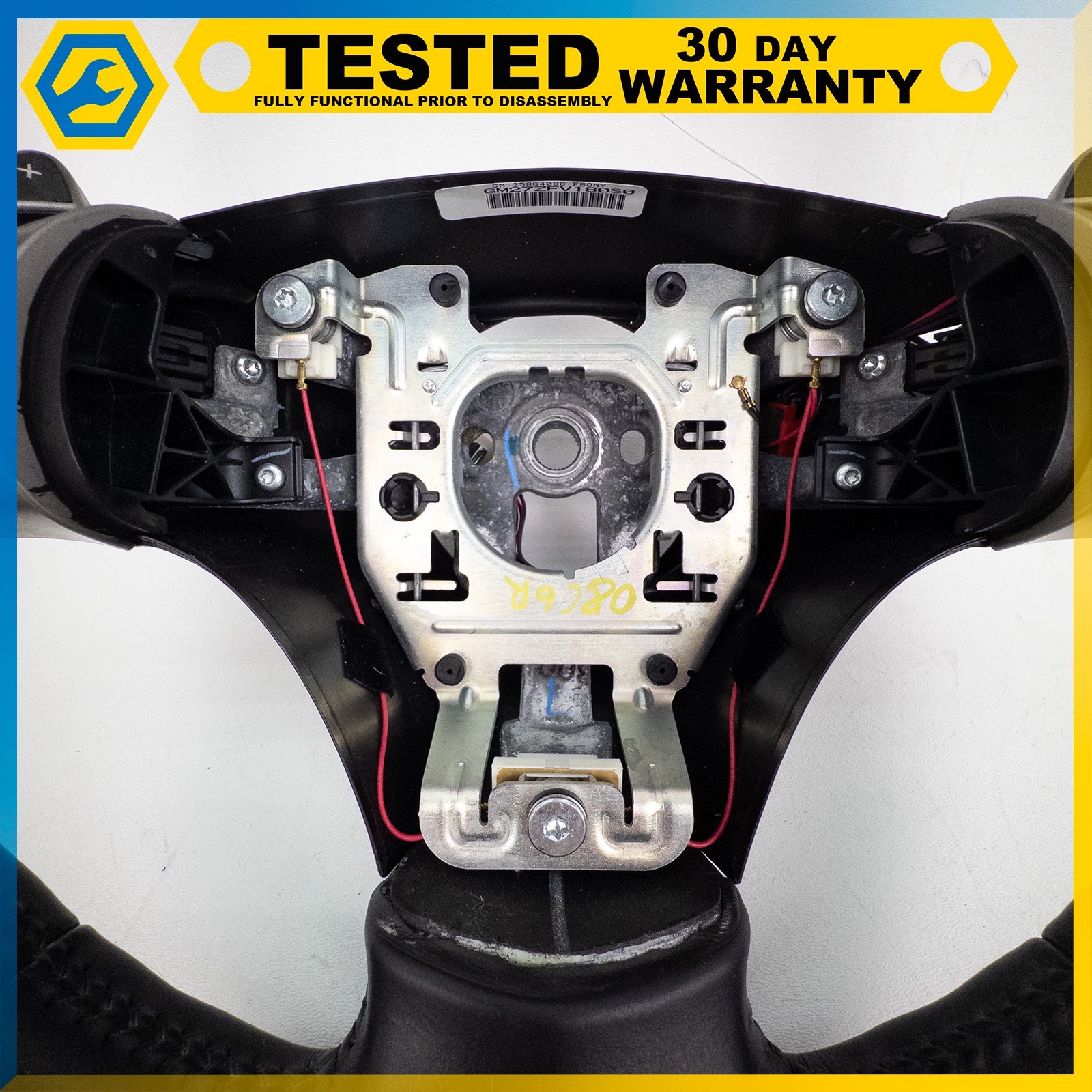 05-13 CHEVROLET CORVETTE C6 DRIVER STEERING WHEEL ASSEMBLY PADDLE SHIFT BLACK OE