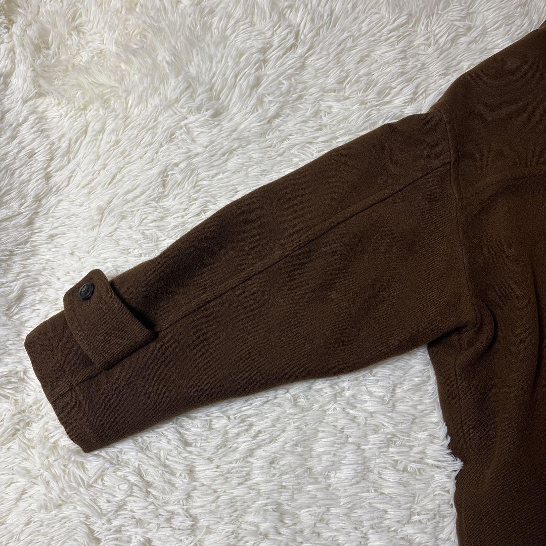 Burberry wool coat with stowable hood quilted brown size 52 rare Men's thumbnail 23