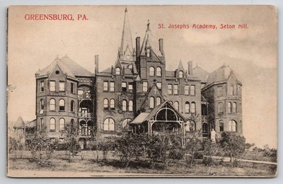 Greensburg PA St Josephs Academy Seton Hill Historic Postcard c1910s