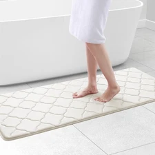 OLANLY Memory Foam Bath Mat Rug 59x24, Ultra Soft and Absorbent Bathroom Rugs...