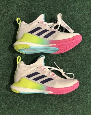 NEW Adidas Women's Crazyflight Mid Volleyball Shoes White Pink