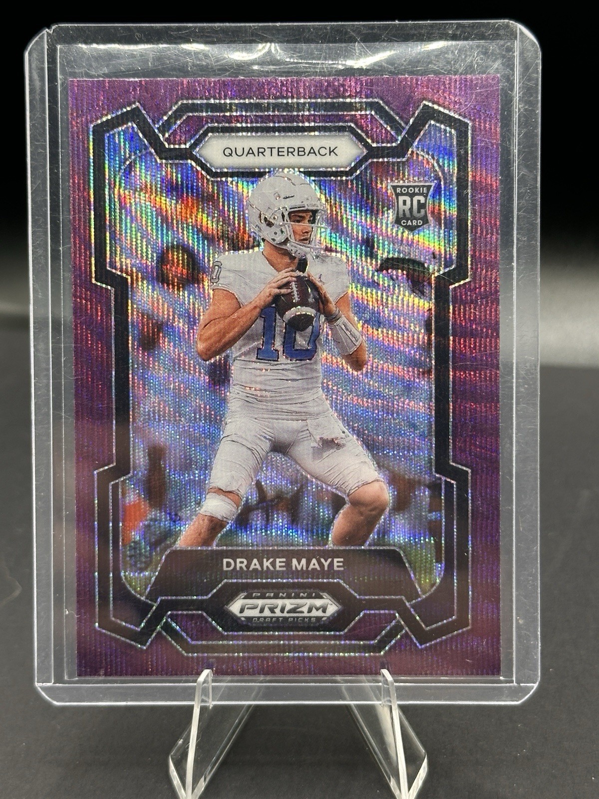 2024 Panini Prizm Draft Picks - Drake Maye #103 Purple Wave Prizm (RC)