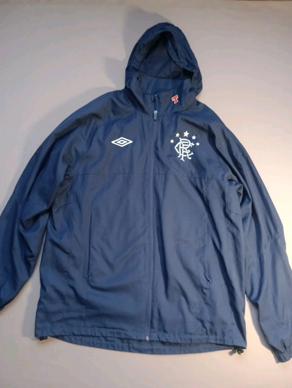 Rangers FC Umbro Windbreaker Jacket Men’s Size L Blue Football Soccer Training
