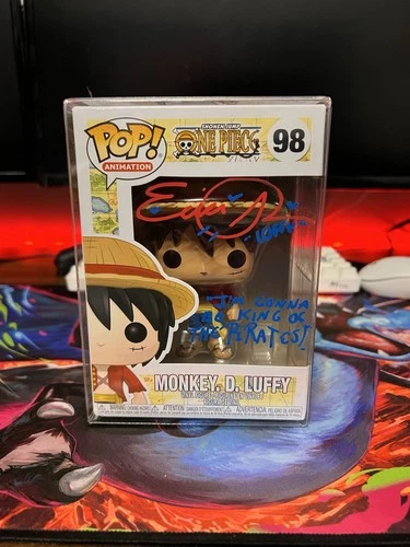 Funko Pop! Animation One Piece Monkey D. Luffy #98 Signed by: Erica Schroeder!