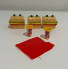 Vintage Mattel Barbie Doll Pizza Hut Party Playset Sandwich Accessories Lot