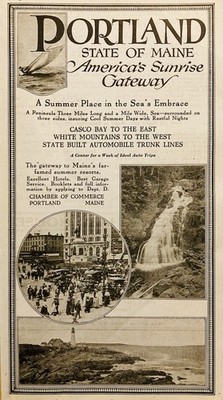 1922 AD.(PC8)~PORTLAND, STATE OF MAINE. AMERICA S SUNRISE GATEWAY