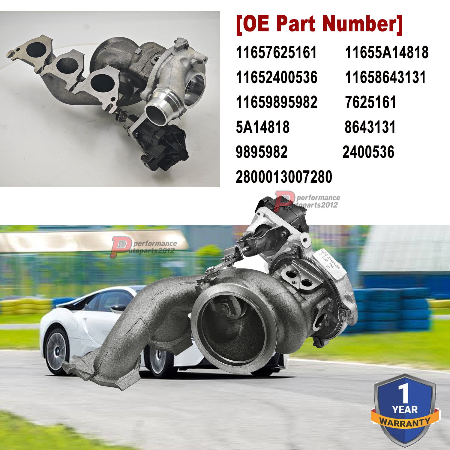 BMW i8 2014-2017 Turbocharger