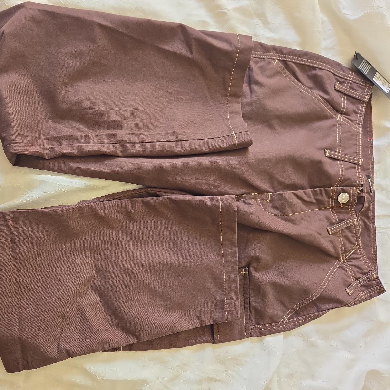 NEW NWT True Religion Men's Jeans Cargo Khaki Pants Size 38x32 Brown thumbnail 3