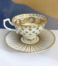 The Royal Collection Teacup & Saucer Set Buckingham Palace White Drawing Room