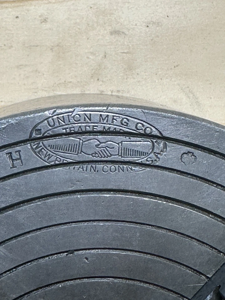 4-Jaw Lathe Chuck 6” No. U-370 Union MFG. Co. Trace Mark TPI 10 - Image 2 of 4