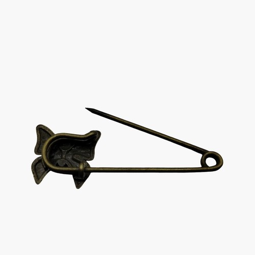 Butterfly Safety Pin Charm Holder Skirt Pin Brooch - Picture 4 of 5
