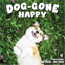 Select - Dog-Gone Happy 2026 Wall Calendar 12 Month  12" x 24" Open  Thick ..