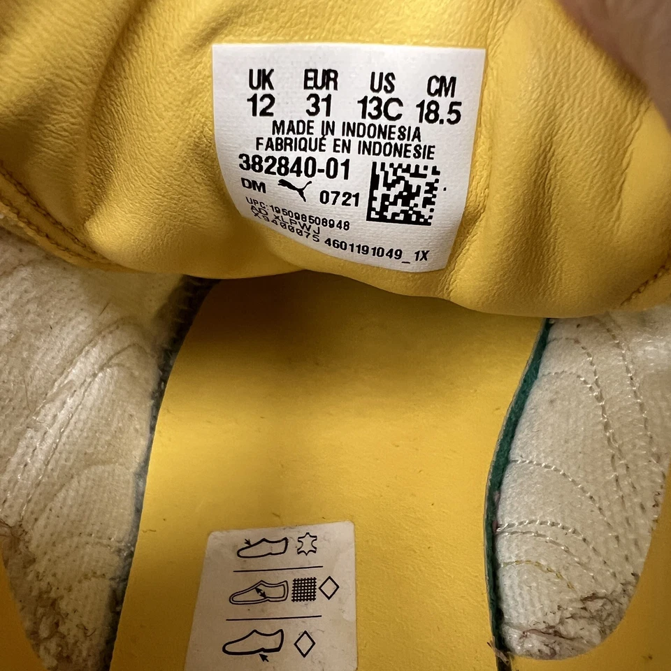 Puma Suede Triplex x Haribo Gold Bears Shoes Toddler Sz 13 Yellow Bungee Sneaker - Image 4 of 4