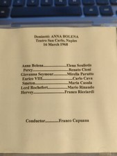 Live Opera Recording CD2011 Bolena Souliotis Cioni Parutto Cava Casula Rinaudo